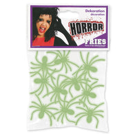 narrenwelt Deko - Spinnen nachtleuchtend Deko Spinnen fluoreszierend ca. 5 cm 10STK