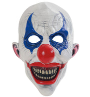 narrenwelt Horrorclown Horror Clown Maske  Dreiviertelmaske Latex Halloween Dracula Vampir Geister