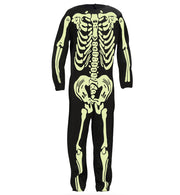 narrenwelt Kostüm Overall Skelett Skull nachtleuchtend GID 1tlg  Halloween Kinder Gespenst Horror Kostüm Gr. 116 - 152
