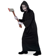 narrenwelt Kostüm Black Reaper, Henker 1-tlg. Kutte mit Kapuze und Gürtel Halloween Fasching  Größe 140 + 164