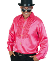 narrenwelt Rüschenhemd pink Rueschenhemd Unisex M