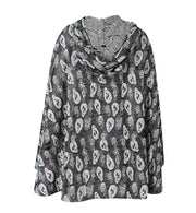 narrenwelt Kostüm Geist Wendecape mit Kapuze Ghost Kinder Umhang  Halloween  Gespenst Gr: 128/140 + 152/164