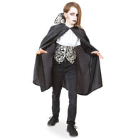 narrenwelt Kostüm Lord Evil Vampir Cape Umhang Kinder 2-tlg. mit Jabot Fasching