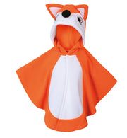 narrenwelt Kostüm Kostüm Cape Fuchs - Hellbraun mit Kapuze und niedlichem Gesicht Fasching Karneval 98-116