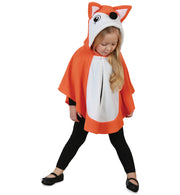 narrenwelt Kostüm Kostüm Cape Fuchs - Hellbraun mit Kapuze und niedlichem Gesicht Fasching Karneval 98-116