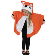 narrenwelt Kostüm Kostüm Cape Fuchs - Hellbraun mit Kapuze und niedlichem Gesicht Fasching Karneval 98-116