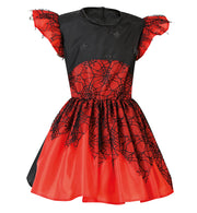 narrenwelt Kostüm Spinnenhexe Halloween Hexen Kleid Mädchen 116-140 Karneval