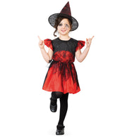 narrenwelt Kostüm Spinnenhexe Halloween Hexen Kleid Mädchen 116-140 Karneval