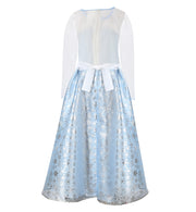 narrenwelt Kostüm Schneekönigin Mädchen Kleid blau Fasching 104-140