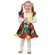narrenwelt Kostüm Trägerrock Clowni Mädchen Baby Clown 92, 98, 104 Fasching Karneval