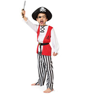 narrenwelt Kostüm Pirat Henry 2tlg.Hose+Oberteil mit Gürtel Kinder Gr. 116-152 Karneval