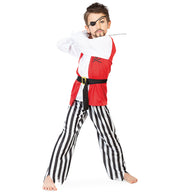 narrenwelt Kostüm Pirat Henry 2tlg.Hose+Oberteil mit Gürtel Kinder Gr. 116-152 Karneval