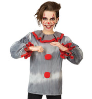 narrenwelt Kostüm  Horror Clown Oberteil Psycho Halloween 140 - 164