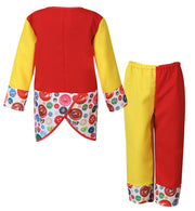 narrenwelt Kostüm Clown Knopfi Kinder Komplettkostüm Anzug 92 - 116