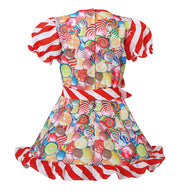 narrenwelt Kostüm Kleid Candy mit Haarreif zuckersüßes Kleid Mädchen 104-128