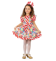 narrenwelt Kostüm Kleid Candy mit Haarreif zuckersüßes Kleid Mädchen 104-128