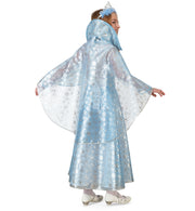 narrenwelt Kostüm Prinzessin Schnee Cape Eis blau Fasching 104/116 + 128/140