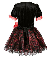 narrenwelt Edel Hexe Ilvy Hexe Kind Kleid Pannesamt viele Details Halloween 104 - 140