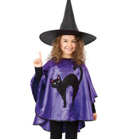 narrenwelt Cape Kitty - Ein zauberhaftes lilafarbenes Cape für kleine Katzenliebhaber Größe 104/116