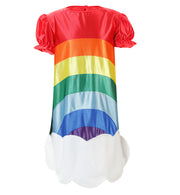 narrenwelt Kostüm Lily Regenbogen Kleid Kinder Fasching 116+128
