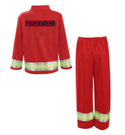 narrenwelt Kostüm Fireman Feuerwehr Jungen rot 98-128