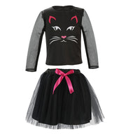 narrenwelt Kostüm Minka 2tlg Kleid Katze 104-128