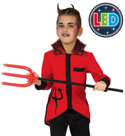 narrenwelt Kostüm LED Jacke Teufel leuchtend Halloween 116-140