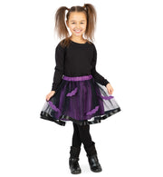 narrenwelt Kostüm Fledermaus Tüllrock Tutu Halloween 128-140