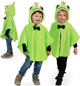 narrenwelt Cape Froschkönig Frosch mit Kapuze Umhang Fasching Kinder