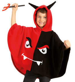 narrenwelt Cape Teufel Umhang Poncho Kinder Fasching