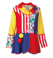 narrenwelt Kostüm Clownjacke Pompon Clown Damen Jacke Party Event Fasching