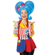 narrenwelt Kostüm Clownjacke Pompon Clown Damen Jacke Party Event Fasching