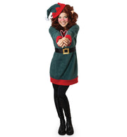 narrenwelt Kostüm Elfie Elfe Weihnachtself Damen Kleid Weihnachten Nikolaus
