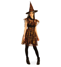 narrenwelt Kostüm Hexe Liliosa Kleid Hexenkleid Damen Motto Party Event Fasching Karneval