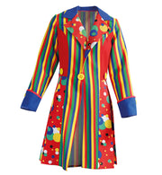 narrenwelt Kostüm Clown Mantelkleid Kleid Liese – Bunte Verkleidung mit Stil Damen Motto Party Event Fasching Karneval