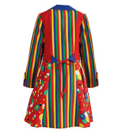 narrenwelt Kostüm Clown Mantelkleid Kleid Liese – Bunte Verkleidung mit Stil Damen Motto Party Event Fasching Karneval
