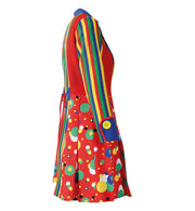narrenwelt Kostüm Clown Mantelkleid Kleid Liese – Bunte Verkleidung mit Stil Damen Motto Party Event Fasching Karneval