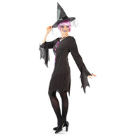 narrenwelt Kostüm Hexe Runa – Mystisch und Verführerisch Hexenkleid Damen Motto Party Event Fasching Karneval