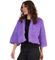 narrenwelt Jacke Violet Glamour Oberteil in Flausch Lila Party Fasching Cosplay