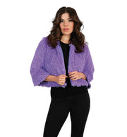 narrenwelt Jacke Violet Glamour Oberteil in Flausch Lila Party Fasching Cosplay