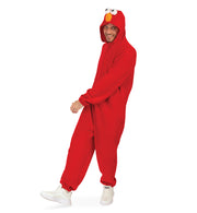 narrenwelt Kostüm Kuschelmonster Overall rot Kapuze Augen und Nase Cosplay Fasching L + XXL