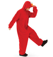 narrenwelt Kostüm Kuschelmonster Overall rot Kapuze Augen und Nase Cosplay Fasching L + XXL
