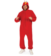 narrenwelt Kostüm Kuschelmonster Overall rot Kapuze Augen und Nase Cosplay Fasching L + XXL
