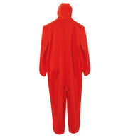 narrenwelt Kostüm Kuschelmonster Overall rot Kapuze Augen und Nase Cosplay Fasching L + XXL