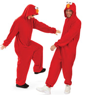 narrenwelt Kostüm Kuschelmonster Overall rot Kapuze Augen und Nase Cosplay Fasching L + XXL