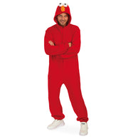 narrenwelt Kostüm Kuschelmonster Overall rot Kapuze Augen und Nase Cosplay Fasching L + XXL
