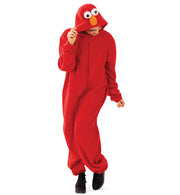 narrenwelt Kostüm Kuschelmonster Overall rot Kapuze Augen und Nase Cosplay Fasching L + XXL