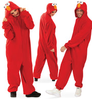 narrenwelt Kostüm Kuschelmonster Overall rot Kapuze Augen und Nase Cosplay Fasching L + XXL