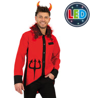 narrenwelt LED Sakko Teufel – Teuflisch gut im Rampenlicht Event Motto Party Halloween Cosplay Fasching