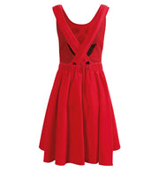 narrenwelt Latzrock Elmi  Kleid Damen Trägerrock rot  Clown Zirkus Motto Party Event Cosplay Fasching S-L